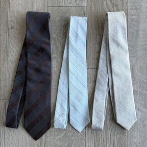 Bugatti, Calvin Klein Tie Set - Brown, Gray, Linen